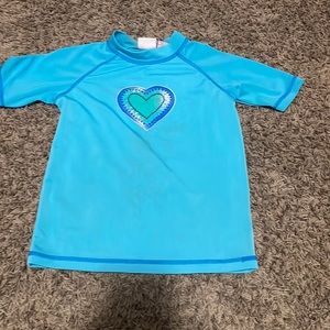 blue swim shirt!